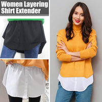 1 x RAW Customer Returns MELLIEX Pack of 2 blouse skirt shirt extension women s mini underskirt shirt extender fake blouse mini skirt hem skirt with buttons - 3XL - RRP €18.11