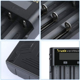 1 x RAW Customer Returns Snado Battery Charger Universal, LCD Smart Battery Charger for NI-MH NI-CD AA AAA Li-Ion IMR INR ICR 18650 18500 18350 17670 17500 16340 14500 10440 RCR123 26650 RCR Battery - RRP €20.54