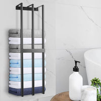 5 x Brand New Storystore wall-mounted towel rack, wall-mounted towel rack, bathroom towel rack, guest towel rack for large towels, wall towel rack for bathroom and kitchen, large capacity - RRP €120.95