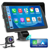 1 x RAW Customer Returns 2024 Newest Wireless Apple Carplay Android Auto,Portable TouchScreen Automatic Multimedia Player,Autoradio with Mirror Link Siri FM 1080p Backup Camera Bluetooth GPS Navigation Screen for All Vehicles - RRP €79.88