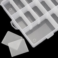 1 x RAW Customer Returns ZEONHEI 6pcs 24 Compartment Clear Plastic Small Adjustable Storage Boxes with Removable Dividers for Small Items Jewelry Beads Earrings - RRP €22.8