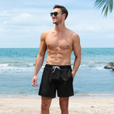 1 x RAW Customer Returns HMIYA Swim Trunks Men s 2 in 1 Swim Shorts Swimming Trunks Quick-drying Short Board Shorts with Compression and Zipper Pockets Black XL  - RRP €26.99