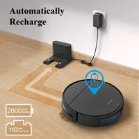 1 x RAW Customer Returns EICOBOT Robot Vacuum Cleaner and Mop Combo, Robot Vacuum Cleaner, Vacuum Cleaner and Mop 2 in 1, Thin 2.91 , Low Volume, Self-Charging, Ideal for Hard Floors, Animal Hair and Carpets, Parquet - RRP €138.83