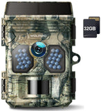 1 x RAW Customer Returns WOLFANG wildlife camera 4K, solar 48MP wildlife camera with 32G memory card card reader, motion sensor, night vision, 2500 mA built-in battery, 0.1s trigger time, IP66 waterproof for wildlife monitoring - RRP €55.64