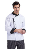 1 x RAW Customer Returns Nanxson chef s jacket men s women s baker s jacket chef s jacket long sleeve short sleeve chef s clothing with buttons CFM0016 - RRP €24.98