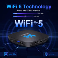 1 x RAW Customer Returns Magcubic TV Box Android 13.0 4GB 64GB Compatible with 8K 6K 2.4G and 5.0G WiFi, with RK3528 chipset HDR10 VP9 BT5.0 USB 3.0 and 2.0 3D Ethernet with Voice Remote Control - RRP €44.26