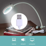 1 x RAW Customer Returns HOLULO magnifying lamp with clamp and flip, 3x 10x LED daylight magnifying lamp table clamp magnifying glass table magnifying glass desk lamp for craft work, reading, work, sewing, hobbies, visual impairment white  - RRP €30.24