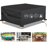 1 x RAW Customer Returns RATEL tarpaulin garden furniture, garden furniture cover waterproof, heavy-duty 420D Oxford fabric protective cover with UV and PU coating, ventilation cover for garden table seating group 200x160x70cm  - RRP €32.99