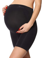 1 x RAW Customer Returns Be Mammy Women s Maternity Wear High Waist Maternity Shorts without Side Seams Underwear Pregnancy 06 15 Black, L  - RRP €19.99