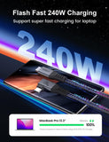 1 x RAW Customer Returns XAOSUN USB4 with Thunderbolt 4 Cable Supports 40Gbps PD3.1 240W Certified Charging Cable, 8K 60Hz 4K 120Hz Video for iphone 15 pro max, Laptop, Monitor, PC angle 90 degree real angle, 30CM - RRP €19.67