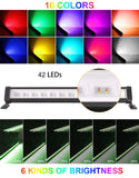 1 x RAW Customer Returns RGB LED spotlight, 2 pieces CLY 25W RGB wallwasher light with remote control LED bar IP66 waterproof dimmable floodlight 6 brightness with memory function timer light bar for DJ disco Halloween party garden - RRP €45.99