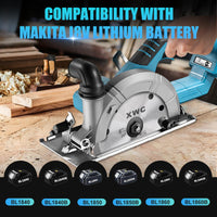 2 x RAW Customer Returns Brushless mini circular saw, cordless hand-held circular saw for Makita 18 V Li-Ion battery with 3 saw blades, 6800 RPM, pure copper motor ideal for cutting wood without battery  - RRP €169.4