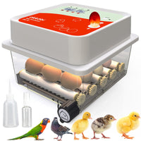 1 x RAW Customer Returns Okk bi OBI-12 Incubator 12 eggs for chickens, ducks and others NEW 2024 Automatic rotation Temperature control Humidity indicator Integrated egg candle 5 YEAR WARRANTY - RRP €71.77