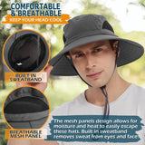 1 x RAW Customer Returns EINSKEY Sun Hat Men Women Foldable Safari Hat Garden Hat UV Protection Sun Protection Hat Summer Hat Wide Brim Outdoor Fishing Hat Hiking Hat - RRP €18.73