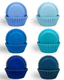 98 x Brand New Gcardist Mini 300pcs Mini Muffin Cases Cupcake Cups Food Grade 6 Solid Blue Colors Muffin Paper Baking Cups Cupcake Cases Mini Size  - RRP €691.88