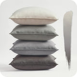 1 x RAW Customer Returns Topfinel 60x60 set of 4 cushion covers grey velvet gradient cushion covers cushion cover sofa cushion decorative cushion cover decoration for sofa bedroom living room balcony soft - RRP €27.19