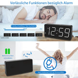 1 x RAW Customer Returns Eachui LED digital alarm clock with large numbers, alarm clock with charging station, brightness and volume adjustable, snooze, 12 24HR, digital clock mains operated - RRP €20.16