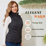 1 x RAW Customer Returns Zogeicy heated vest for women with battery, lightweight heating vest with 5 heating areas, fashion slim fit heated jacket for women - RRP €96.79