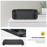 1 x RAW Customer Returns ProCase Case for Steam Deck, Flip Cover Compatible with 7 inch Valve Steam Deck Case Protective Case Magnetically Detachable Front Cover Steam Deck Skin 2021 Accessories -Black - RRP €20.99