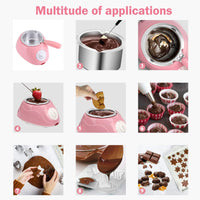 1 x RAW Customer Returns Otufan Electric Chocolate Melting Pot, Melting Machine, Kitchen Tool with DIY Mold Set for Butter, Chocolate, Cheese, Cream, Caramel Candy Pink  - RRP €22.16