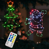 1 x RAW Customer Returns Christmas decoration window light, Christmas tree Santa lights, battery operated Christmas lights with timer, LED Christmas lights, Christmas LED fairy lights, window lighting Christmas - RRP €24.94