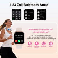 1 x RAW Customer Returns EBUYFIRE Smartwatch Women, 1.83 Smart Watch with Bluetooth Call Quick Text Response, Fitness Tracker with Pedometer Heart Rate Monitor SpO2 Sleep, IP68 Waterproof for Android iOS - RRP €29.75