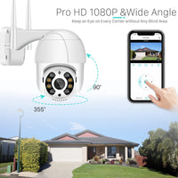 1 x RAW Customer Returns 1080P WiFi Surveillance Cameras, IP66 Waterproof Motorized Outdoor WiFi Camera with Two-Way Audio, 30M Color Night Vision Motion Detection Smart Monitoring - RRP €49.99