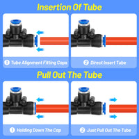 1 x RAW Customer Returns QIMEI-SHOP Pneumatic Connector T Pneumatic Connector 8mm to 6mm to 8mm Pneumatic Fittings Push In Quick Coupling Quick Connector for Air 20 Pieces - RRP €24.0