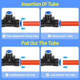 1 x RAW Customer Returns QIMEI-SHOP Pneumatic Connector T Pneumatic Connector 8mm to 6mm to 8mm Pneumatic Fittings Push In Quick Coupling Quick Connector for Air 20 Pieces - RRP €24.0
