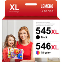 1 x RAW Customer Returns Lemero 545XL 546XL cartridges compatible for Canon printer cartridges 545 546 XL multipack PG-545 CL-546 for Canon Pixma MX495 TS3350 TS3150 TS3151 MG2555s MG2550s MG3050 MG3051 MG2950 TR4551 - RRP €38.99