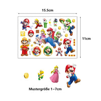 1 x RAW Customer Returns 8 Sheets Super Mario Temporary Tattoo Children, Waterproof Children s Tattoos Sticker Set - RRP €6.04