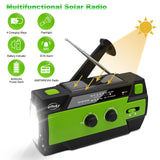 1 x Brand New Efluky Solar Radio Am FM NOAA Hand Crank Radio Portable USB Rechargeable Emergency Radio with 4000 mAh Power Bank LED Flashlight SOS Alarm and Reading Light for Camping Travel Green  - RRP €46.38