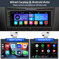 1 x RAW Customer Returns Hikity DAB DAB DIN 1 car radio with Apple CarPlay and Android Auto, 6.9 inch touchscreen car radio with BT FM radio USB Mirror Link rear view camera - RRP €121.0