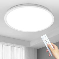 1 x RAW Customer Returns MOONSEA 36W LED Ceiling Light Flat Dimmable with Remote Control, Ultra Thin Ceiling Lamp Round, 3000-6500K 40cm, White Ceiling Light Flat for Living Room Bedroom Children s Room Bathroom - RRP €51.38