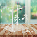 1 x RAW Customer Returns CECOLIC Acrylic Wedding Card Box with Lock, Large Clear Card Box with Sign, Wedding Money Post Gift Cards Holder Box for Wedding Reception, Anniversary, Birthday Party, Baby Shower - RRP €29.99