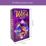 6 x Brand New Teen Witch Tarot Cards for Beginners - 78 Portable Tarot Decks with Instructions, Everyday English Tarot Cards for Party Games Card Games, Mysterious Gift for Boyfriend - RRP €59.28