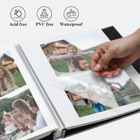 1 x RAW Customer Returns Vienrose Self-adhesive photo album 10x15 sticking in and for self-designing large linen photo album with 40 white pages, wedding anniversary birthday gifts with a ballpoint pen, 33x32cm - RRP €30.99