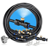 1 x RAW Customer Returns havit 8M Spray Mist Cooling Irrigation System, Misting System, Garden Hose for Garden Greenhouse Parasol, 7 Irrigation System Nozzle 2 Replacement Nozzles 1 Adapter Brass, 3 4  - RRP €17.14