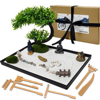 1 x RAW Customer Returns LuXianYS Zen Garden,Japanese Zen Garden Kit for Desk,Japanese Mini Rock Garden Meditation Set,Mini Tabletop Zen Sand Garden Kit for Home Office Decoration - RRP €35.99