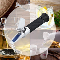 1 x RAW Customer Returns Proster Alcohol Refractometer Professional with ATC Alcohol 0-80 Refractometer Portable for Alcohol Concentration Wine Liquor Grape Juice Beer Fruit - RRP €24.47