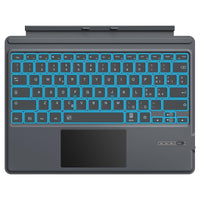 1 x RAW Customer Returns MoKo Italian Keyboard Compatible with Microsoft Surface Pro 7 Plus Pro 7 Pro 6 Pro 5 Pro 4 Pro 3, QWERTZ Layout Bluetooth Keyboard with Trackpad, 7 Colors Backlight, Rechargeable Battery - RRP €89.99