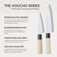 1 x RAW Customer Returns Satake Houcho knife set with Petty Santoku knife in balsa box, kitchen knife made of high-quality hard steel, razor-sharp blade, 12 cm and 17 cm - RRP €89.75