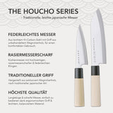 1 x RAW Customer Returns Satake Houcho knife set with Petty Santoku knife in balsa box, kitchen knife made of high-quality hard steel, razor-sharp blade, 12 cm and 17 cm - RRP €89.75