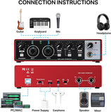 1 x RAW Customer Returns EBXYA USB Audio Interface 24-bit 192 kHz 2i2 USB Sound Card Interface with MIC XLR Line Inputs, High Fidelity Mic Preamps for Recording, Streaming and Podcasting Driver-free Installation  - RRP €59.99