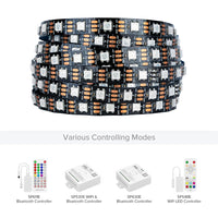 1 x RAW Customer Returns SEZO WS2812B ECO LED Strip 5M 300 LEDs DC5V Individually Addressable SMD5050 Dream Color Light Strip Alloy Wires IP30 Non-Waterproof PCB Black for Interior DIY Projects WS2812E  - RRP €26.54