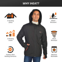 1 x RAW Customer Returns iHEAT Men s Heated Jacket, Waterproof Windproof Warm Softshell Winter Jacket with QC3.0 14400MAH Battery, 3 Adjustable Temperature Electric Heated Jackets for Outdoor Hiking Hunting Motorcycle Camping - RRP €99.25