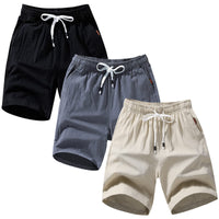 1 x RAW Customer Returns amropi Men s 3-Pack Cargo Shorts Summer Bermuda Shorts with Pockets Black Grey Khaki,6XL - RRP €31.49