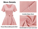 1 x RAW Customer Returns Dresses Women s Rockabilly Dresses Women s Festive Dresses for Women Rockabilly Dress Cocktail Dress Women s 50s Dresses Audrey Hepburn Dress Vintage Dress Blush 2XL - RRP €32.99