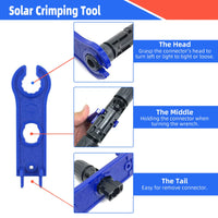 1 x Brand New XTVTX 43pcs solar crimping pliers for solar cable 2.5 4.0 6.0mm , 20pcs male female solar panel cable connector, 1 pair of wrench solar connector, solar system photovoltaic K108 20pcs solar panel cable connector - RRP €33.26