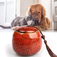 1 x RAW Customer Returns Exnemel Small Urns for Human Ashes, Mini Urn for Adult Ashes Urns for Pets Dogs Cat Ashes, Keepsake Burial Urn Ash Holder 500ml Red  - RRP €19.99